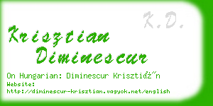 krisztian diminescur business card